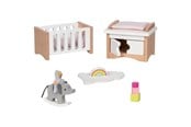 Dockor & Tillbehör - Goki Wooden Doll Furniture Baby Room 12 pieces. - 51500