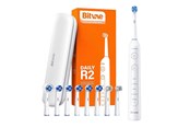 Tandborste - Bitvae eltandborste Rotary toothbrush with tips set and travel case R2 (white) - R2 White+heads+case