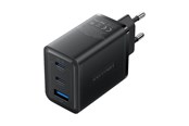 Mobile - Adapters & Chargers - Vention Wall charger FERB0-EU 2xUSB-C USB- A 65W/65W/30W GaN (black) - FERB0-EU