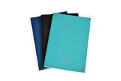 Block och Anteckningsböcker - KOZO Memo Book A5 3 Pack Navy Steel Blue Black - 321702