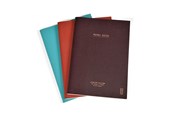 Block och Anteckningsböcker - KOZO Memo Book A5 3 Pack Coffee Bric Steel Blue - 321701