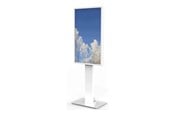Väggfäste, AV-Möbel - HI-ND Floorstand Glass stand - for digital signage LED panel - with casing - white - Max - recommended for 75" - FS7512-5001-02