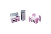 Dockhus & Tillbehör - Tidlo Wooden Dollhouse Furniture Kitchen 9 pieces. - T0224