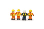 Docka, bamse och tillbehör - Tidlo Wooden Dollhouse Dolls Construction Workers - T0241