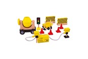 Docka, bamse och tillbehör - Tidlo Wooden Dollhouse Construction Workers Construction Material 13 pcs. - T0418