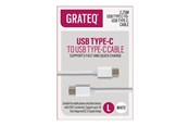USB-kabel - Grateq - USB-C cable - 24 pin USB-C to 24 pin USB-C - 2.25 m - 85058QC