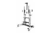 Väggfäste, AV-Möbel - StarTech.com Rolling TV Cart/Stand On Wheels Up to 100inch/220lb Screens cart - for flat panel - black silver - Max 100 kg - recommended for 100" - 1110C-MOBILE-TV-CART