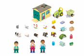 Playmobil - Playmobil Junior - Junior gårdsäventyr med traktor, släp och djurvänner - 71656
