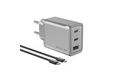 Laddare - EcoFlow Rapid - GaN Fast Charger 65W (USB-A & 2x USB-C) + 1m 100w USB-C cable - EFA-65W-GAN-CHARGER-EU