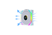 Chassi fläkt - Lian Li UNI FAN SL Wireless LCD Reverse White - Chassi fläkt - 120mm - Vit med RGB-ljus - 31 dBA - G99.12RSLLCD1W1W.00