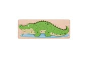 Pusselspel - Bigjigs Wooden Counting Puzzle Crocodile 10 pcs. Trä - BJ029