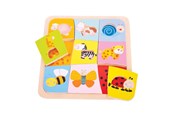 Babyleksaker - Bigjigs Wooden Animal Patterns Puzzle 9 pcs. - BJ509