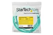 Nätverkskabel - StarTech.com 7 m OM4 LC to LC Multimode Duplex Fiber Optic Patch Cable - Aqua - 50/125 - Fiber Optic Cable - 40/100Gb - LSZH (450FBLCLC7) - patch cable - 7 m - aqua - Blå - 7m - 450FBLCLC7