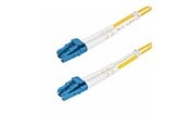 Nätverkskabel - StarTech.com 25m (82ft) LC to LC (UPC) OS2 Single Mode Duplex Fiber Optic Cable - patch cable - 25 m - yellow - Gul - 25m - SMDOS2LCLC25M