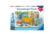 Pusselspel - Ravensburger Jigsaw puzzle Garbage truck and Tow truck 2x24 pc Golv - 050963