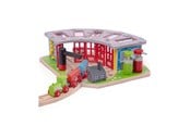 Träleksaker - Bigjigs Wooden Rails - Luxury Depot for 5 Trains - BJT192