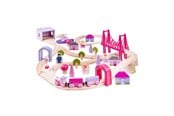 Träleksaker - Bigjigs Wooden Train Set City - Pink - BJT023