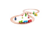 Träleksaker - Bigjigs Wooden Train Set 26 pieces. - BJT012
