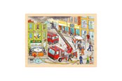 Pusselspel - Goki Wooden Jigsaw Puzzle Fire Fighting 96pcs. Trä - 57336