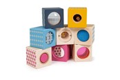 Babyleksaker - Bigjigs Wooden Senses Building Blocks - 34045