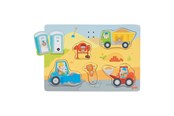 Pusselspel - Goki Wooden Shape Puzzle Construction Site with Sound 6 pcs. Trä - 57369