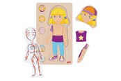 Pusselspel - Goki Wooden Layer Puzzle Human Body Girl 29 pcs. Trä - 57362