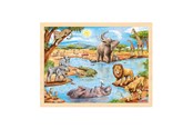 Pusselspel - Goki Wooden Jigsaw Puzzle African Savanna 96pcs. Trä - 57347