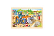 Pusselspel - Goki Wooden Jigsaw Puzzle Construction Site 24 pc Trä - 57411