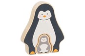 Pusselspel - Goki Wooden Puzzle Standing Penguin 2 pcs. Trä - 57333