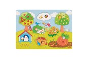 Pusselspel - Goki Wooden Background Shape Puzzle in the Garden 8 pcs. Trä - 57473