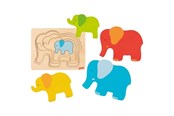 Pusselspel - Goki Wooden Layer Puzzle Elephant 5 pcs. Trä - 57450