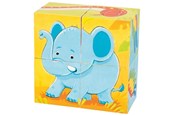 Pusselspel - Goki Wooden Block Puzzle Wild Animals 4 pcs. Trä - 57434