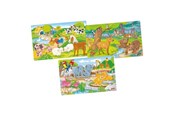 Pusselspel - Goki Wooden Jigsaw Puzzle Animals Set of 3 Trä - 57377