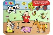 Pusselspel - Studio 100 Bumba Wooden Stud Puzzle Farm 7 pcs. Trä - MEBU00004430