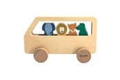 Babyleksaker - Trixie Baby Wooden Animal Bus 5pcs. - 36-272
