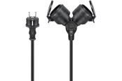 Strömkabel (extern) - Pro Outdoor Double Extension Cable - Ström (CEE 7/7) - Typ E/F Kontakt - 5 m - Svart - 4040849654343