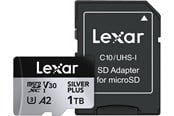 Flashram & USB Flash Drives - Lexar Professional Silver Plus MicroSD/SD - 205MB/s - 1TB - LMSSIPL001T-BNANG