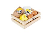 Träleksaker - Tidlo Wooden Eggs and Milk in a crate - T0103