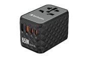 Mobile - Adapters & Chargers - Verbatim UTA-05 Gan III Universal Travel Adapter 65W – 2x USB-C 2x USB-A - 32120