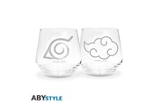 Merchandise - ABYstyle - NARUTO SHIPPUDEN - 2 Glass Set - Konoha & Akatsuki x2 - Glass - ABYVER288