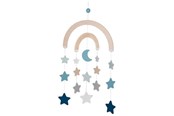 Babyleksaker - Goki Wooden Baby Mobile Starry Sky Blue - 52876