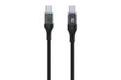 USB-kabel - FIXED LED Display - 100W - USB-C <-> USB-C - 1.2m - Svart - FIXDD-CC12-BK