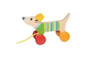 Babyleksaker - Goki Wooden Pull Along Dog - 54878
