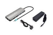 Dockning - I-Tec USB-C Metal Nano 2x Display Docking Station with PD 100 W + Charger 100W - C31NANOHDM2D100