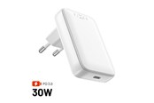 Mobile - Adapters & Chargers - FIXED Slim GaN 90° Super Fast 1x USB-C charger 30W - White - FIXCG30S-C-WH