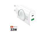 Mobile - Adapters & Chargers - FIXED MagFlip USB-C Charger 33W Apple Watch/USB-C/USB-A - FIXC33-CUW-WH
