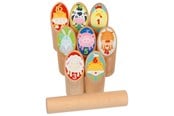 Trädgårdsspel - Wooden Viking Game Animals Kubb in Cotton Bag - 56648