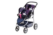 Docka, bamse och tillbehör - Bayer Design Twin Pram - Navy - 26554AA