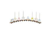 Babyleksaker - Goki Wooden Birthday Train 10 pieces. - 60706