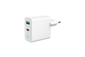Mobile - Adapters & Chargers - Gembird Universal USB charger with LED QC 3.0 & PD 20W 2-port - White - TA-UC-PDQC20L-W-01